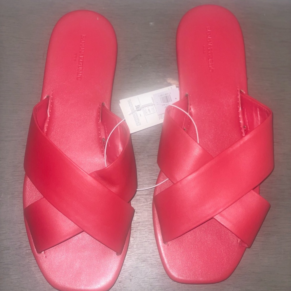 Banana Republic Spicy Orange Slide Sandal